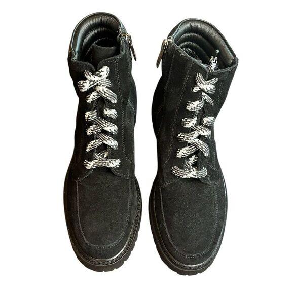 Aquatalia Mayra Weatherproof Suede Leather Lace-Up & Zip Boot NWOT Size 6 - Picture 2 of 7